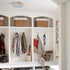Minimalist White and Wood LED Flush Mount Ceiling Light